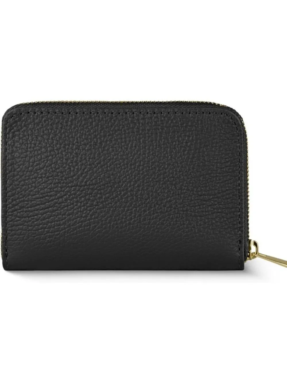 Genuine Leather Wallet for Women | Zippered Closure, 6 Card Slots, Small Black